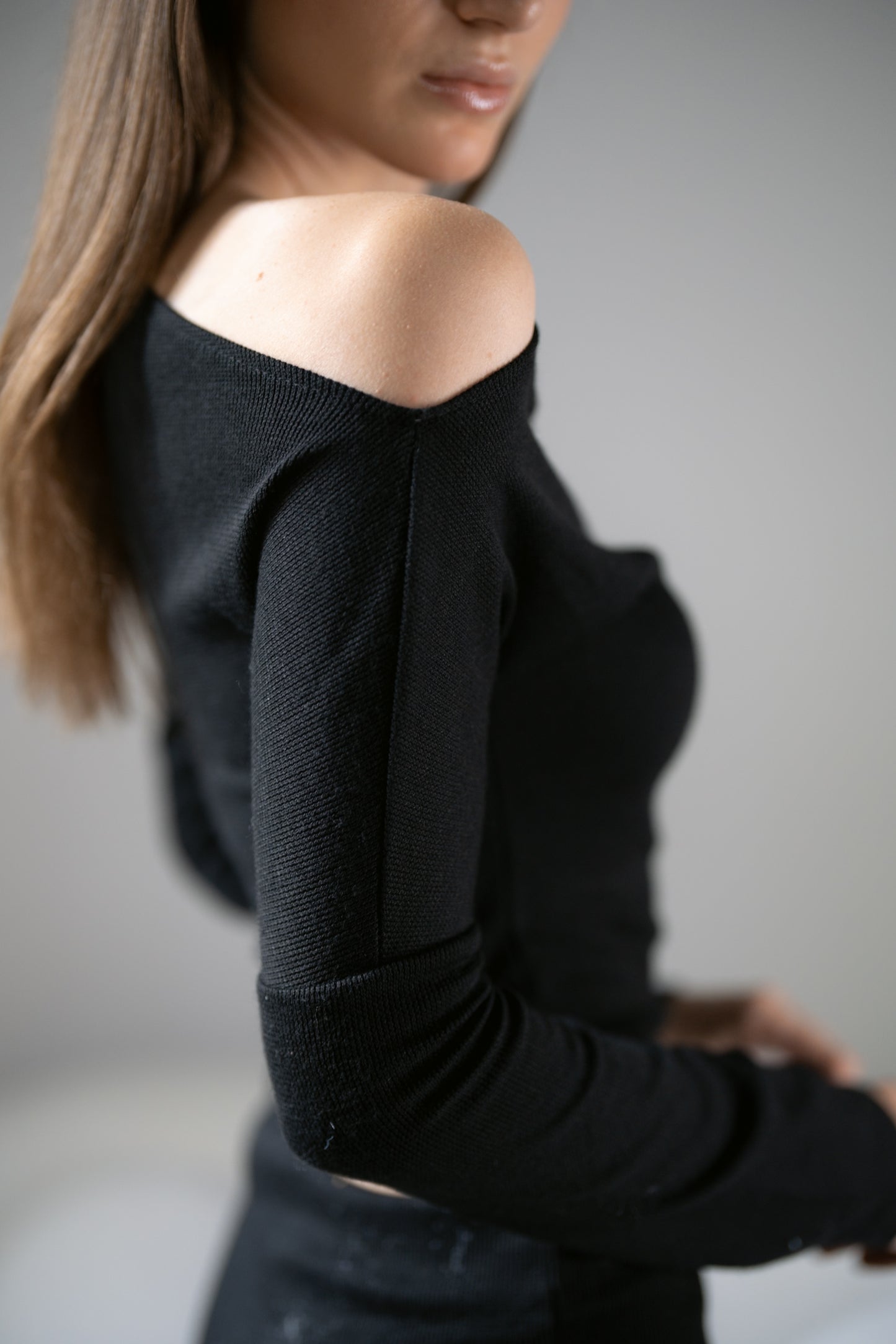Lajj cut-out top in black