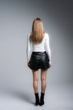 Lajj Asymmetrical long sleeve top-white