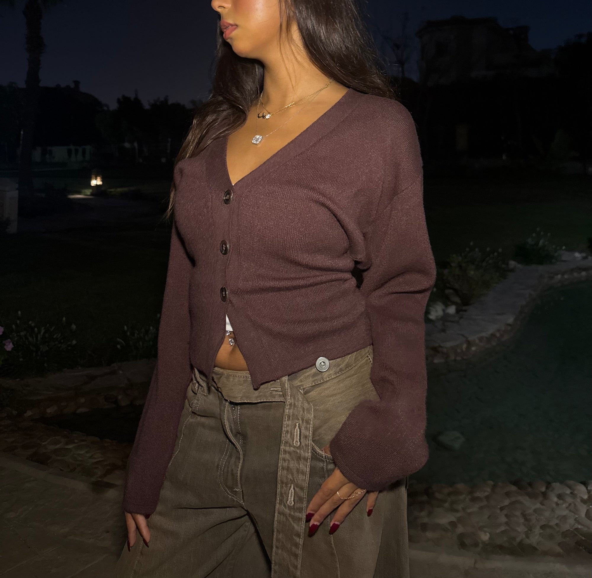 the iconic lajj cardigan - Brown