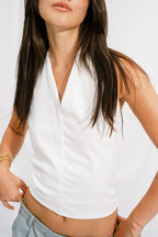 LAJJ V-TOP IN WHITE