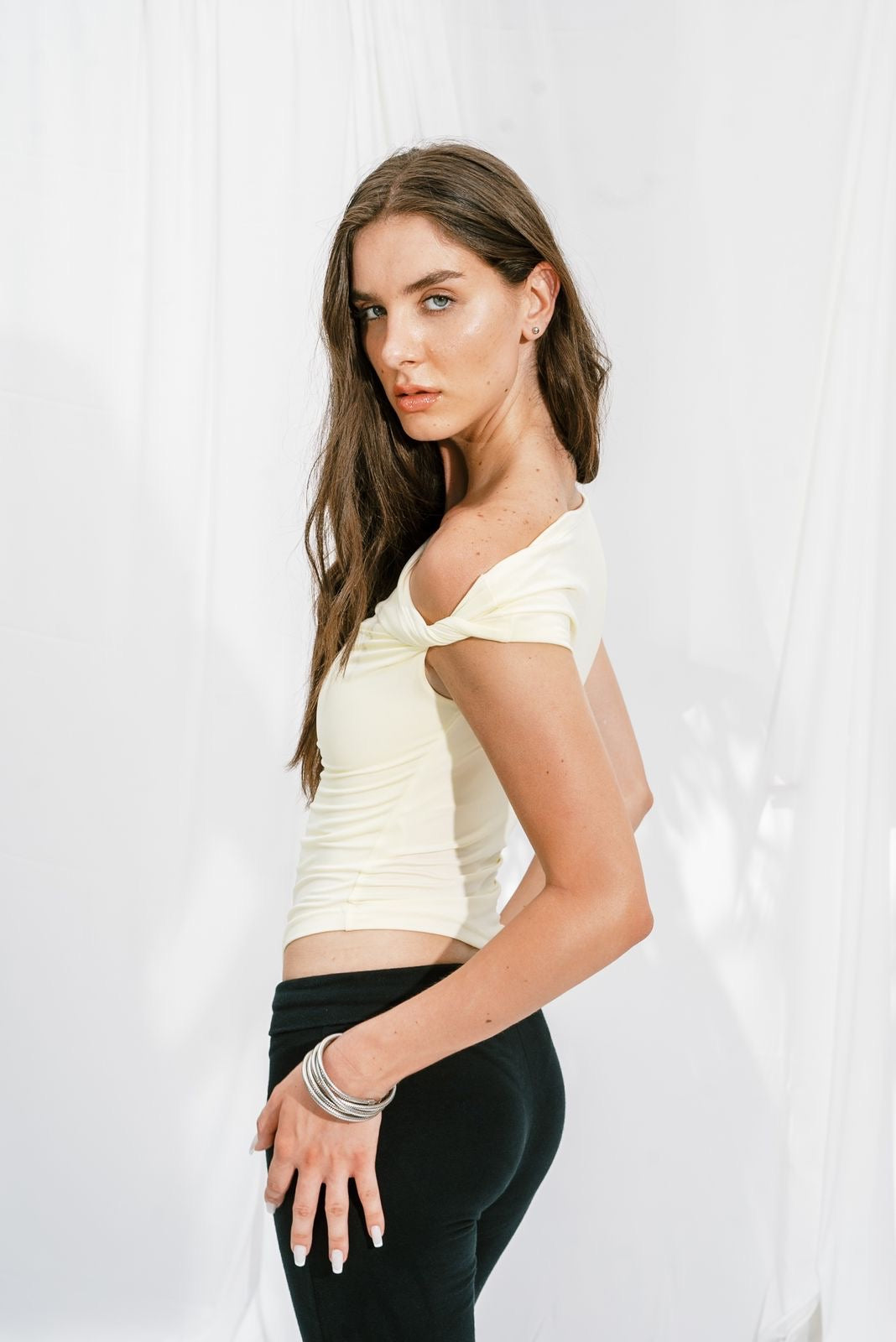 Lajj Top in Butter Yellow