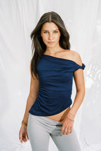 Lajj Top in Navy Blue