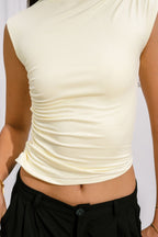 Everyday Asymmetrical Top – Butter Yellow