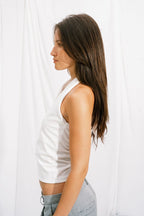 LAJJ V-TOP IN WHITE