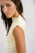 Everyday Asymmetrical Top – Butter Yellow