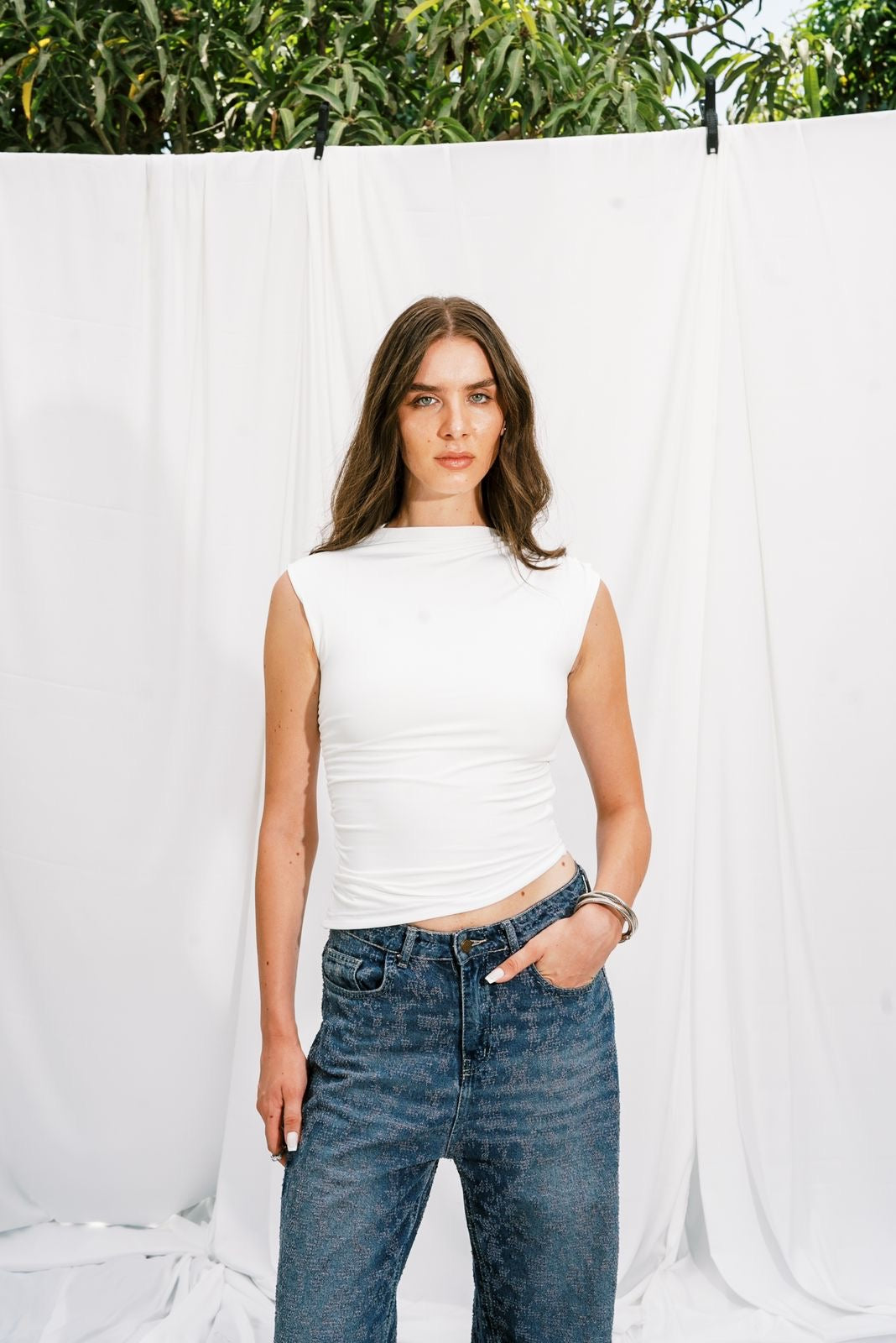 Everyday Asymmetrical Top – White