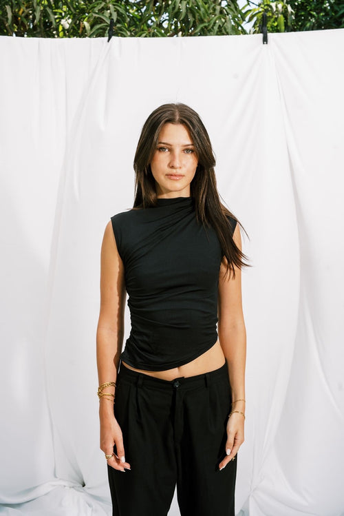 Everyday Asymmetrical Top – Black