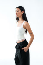 The kiss Lace Top - White