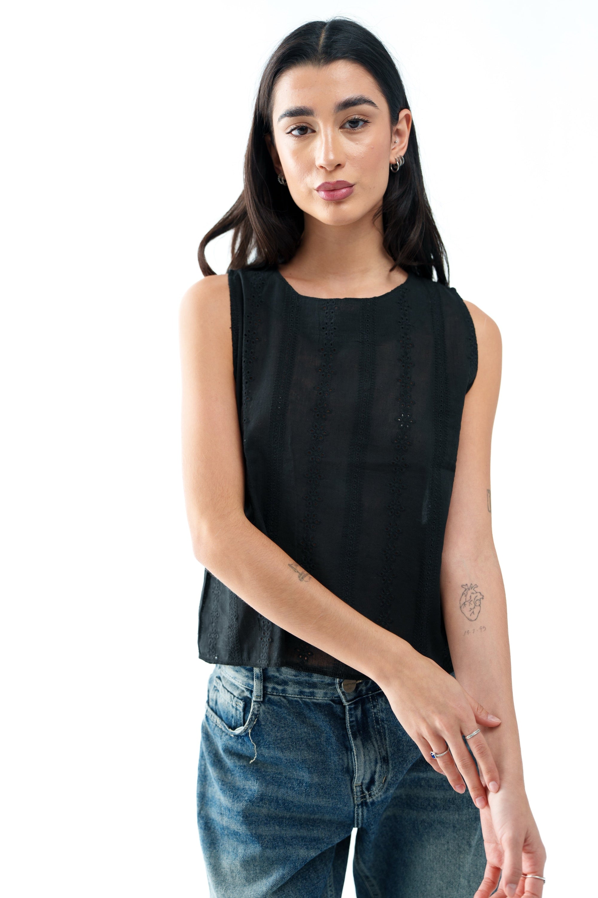 The Cloud Cotton Top - Black