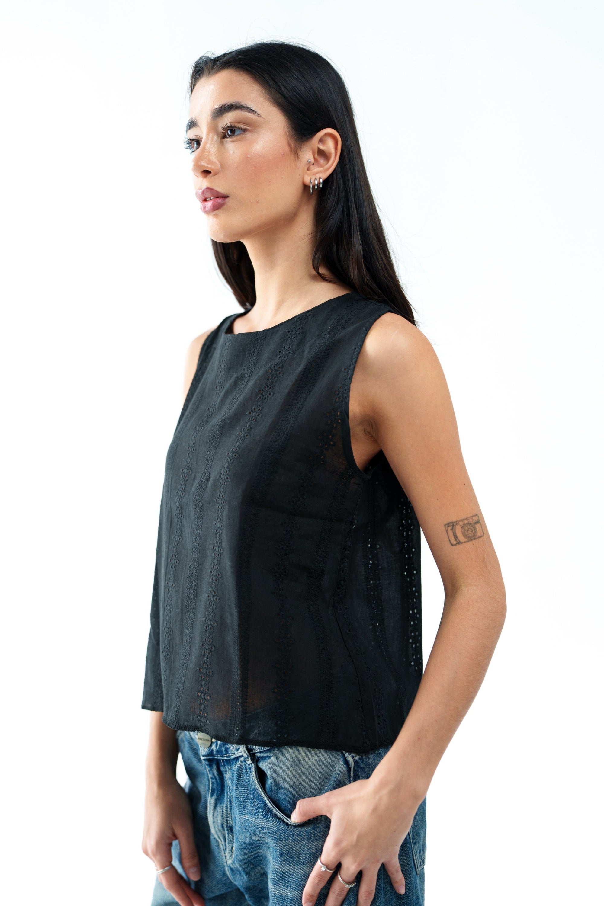 The Cloud Cotton Top - Black