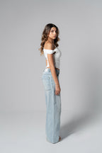 Lajj Top In White